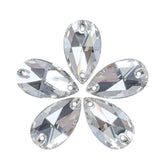 Silver Shade Drop Shape High Quality Glass Sew-on Rhinestones WholesaleRhinestone